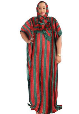 Ladies Plus Size Printed Maxi Dress