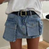 Summer Street Fashionista Slim Pocket Short Skirt Women's Clothes