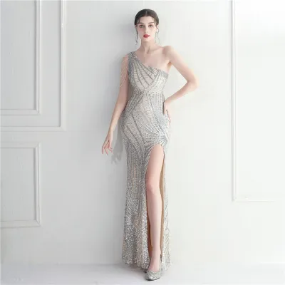 sequins plus Plus Size Formal Party Evening Dress