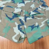 Women's street style camouflage print patch pocket Casual Shorts