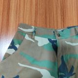Women's street style camouflage print patch pocket Casual Shorts