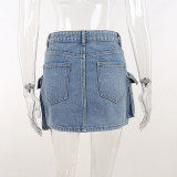 Summer Street Fashionista Slim Pocket Short Skirt Women's Clothes