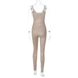 Women's Summer Cutout Sexy hollow out Tight Fitting Jumpsuit