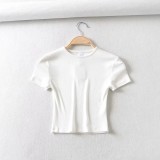 Summer Crop yoga clothing women running fitness short t-shirt breathable quick-drying sports short-sleeved women top