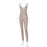 Women's Summer Cutout Sexy hollow out Tight Fitting Jumpsuit