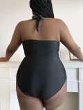 Women Sexy Bikini Deep V Ties One-Piece Swimswear