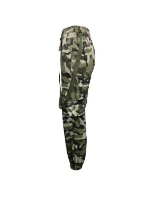 Women Summer Tape Camouflage Foot Cargo Pants