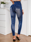 Women's Sexy High Stretch Tight Fitting Ripped Casual Print Pants
