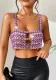 Rhinestone Patchwork Sexy Low Back Nightclub Tank Top