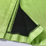 Summer Women Sexy Hidden Zipper Slit Bodycon Skirt