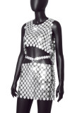 Women Punk Sexy Sequined Two-Piece Set