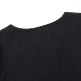 Round Neck Letter Printed Short Sleeve T-Shirt Women's Summer Fashion Short Versatile Tops