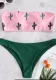 Women Bikini Print Strapless Sexy Two Pieces Swimsuit