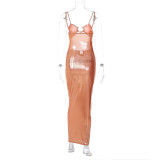 Women's Summer Fashion Sexy Hollow Out Slim Strap Dress