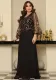 Abaya sequin gown robe Zipper style luxury black muslim dress