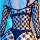 Sexy One-Piece Mesh Lingerie Clothing Sexy Hollow Temptation Bodycon Night Dress