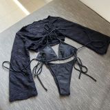 mesh Three-Piece swimsuit sexy bikini