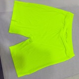 Women Summer Short Sleeve Cutout Crop Top Shorts Sports Two-Piece Set