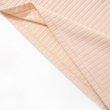 Women's Summer Solid Color Casual One Shoulder Sleeveless Tassel Patchwork Slim Skirt Set
