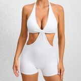 One-Piece Yoga Elastic Hollow Tight Fitting Fitness Rompers