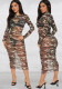 Summer Women sexy mesh print long-sleeved dress