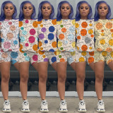 Women's Multi Color Dot Print Two Piece Set