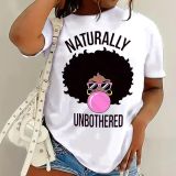 Women's top printed Round Neck short sleeved T-shirt