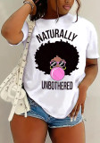 Women's top printed Round Neck short sleeved T-shirt