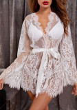 White Bridal Lingerie Lace Robe