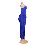 Women's clothing set tassels two-piece pants set