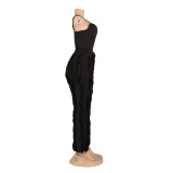 Women's clothing set tassels two-piece pants set