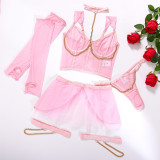 Sexy Pink Mesh lingerie set