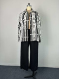 Casual suit Loose Plus Size fashion women's long-sleeved shirt pants linen two-piece suit