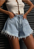 Summer Versatile Slim Fit Bell Bottom Denim Shorts