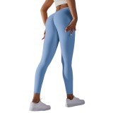 Women Pleated Solid Yoga Pants Sports Running Fitness Cropped Pants