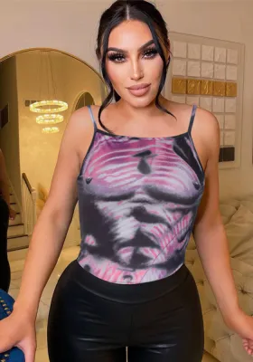 Women Summer Print Crop Top