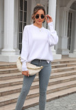 Fall Winter Women's Plus Size Loose Casual Solid Round Neck Knitting Pullover