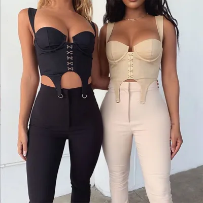 Women's Spring Summer Tight Fitting Studded Sexy Basics Camisole Tank Top