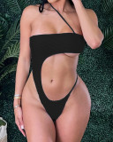 Women Swimwear Diamond Mesh Bikini One Piece Swimsuit