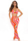 Women's Summer Fashion Print Sexy Low Back Strapless Dress