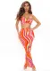 Women's Summer Fashion Print Sexy Low Back Strapless Dress