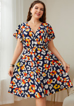 Plus Size Women's Fashion Print Loose Dress