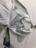 Summer Casual Women's Halter Cutout Low Back Irregular Top Loose Pants Two Piece Set