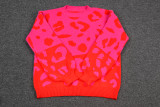 Autumn Winter Women's Sweater Pullover Leopard Patchwork Fashion Round Neck Sweater Women
