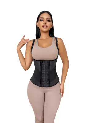 Steel Bone Rubber Body Shaping Vest Straps Adjustable Shapewear Elastic Belt