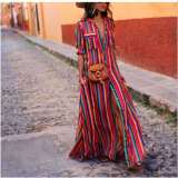 autumn bohemian style women's long dress