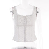 Spring and summer women's jacquard slim camisole top