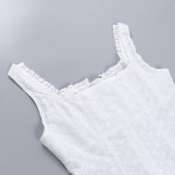 Spring and summer women's jacquard slim camisole top