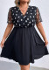 Plus Size Women's Summer V-Neck High Waist Floral Dress