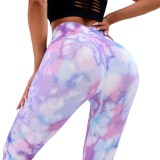 Printed Yoga Pants Women's Floral Tummy Control Butt Lift Yoga Pants Sports Fitness Leggings